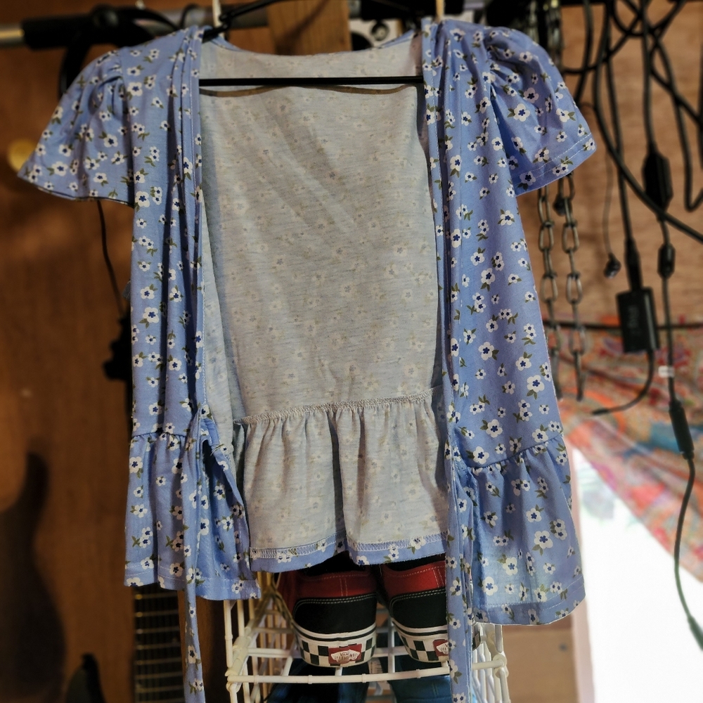 Shein front tie blouse
